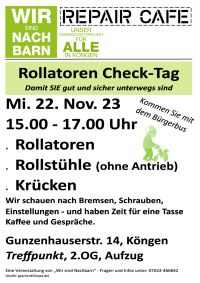 Plakat RollatorenTag 22.11.2023